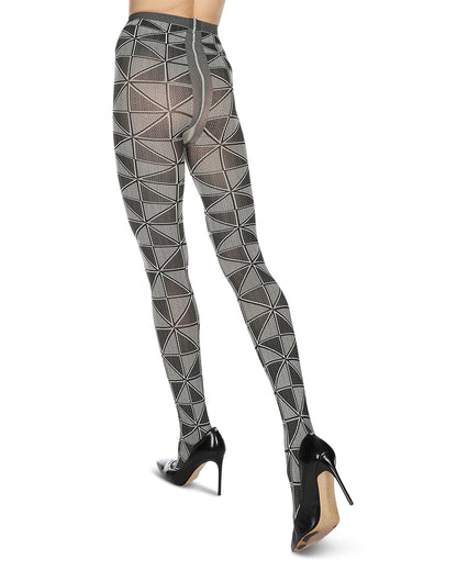 Stylish Tribox Multicolor Fashion Opaque Tights : Color: Black/Gray