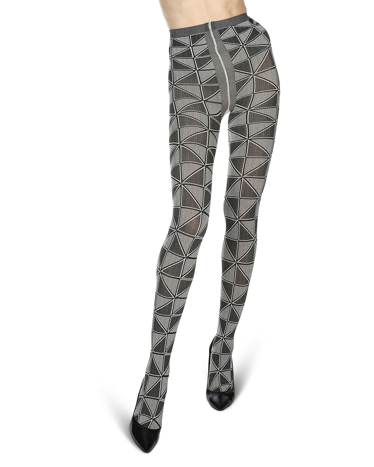 Stylish Tribox Multicolor Fashion Opaque Tights : Color: Black/Gray