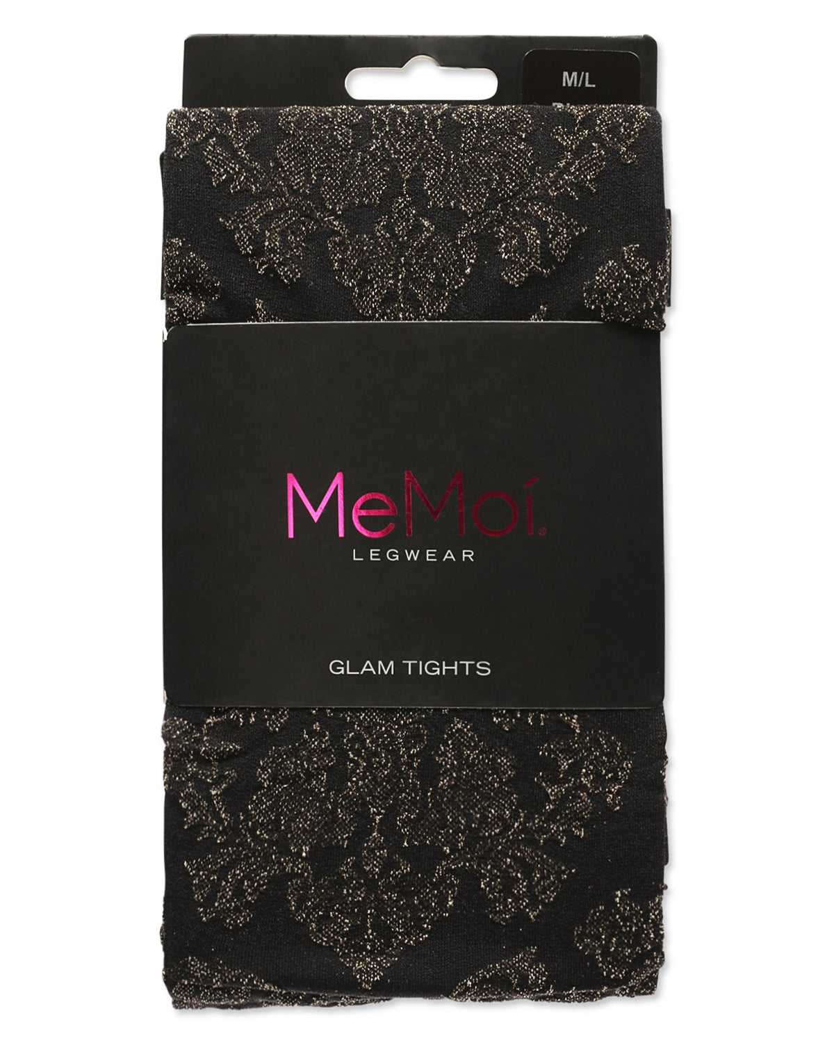 Exquisite Glam Baroque Opaque Tights : Color: Black