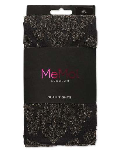 Exquisite Glam Baroque Opaque Tights : Color: Black