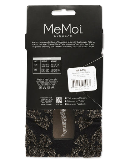 Exquisite Glam Baroque Opaque Tights : Color: Black