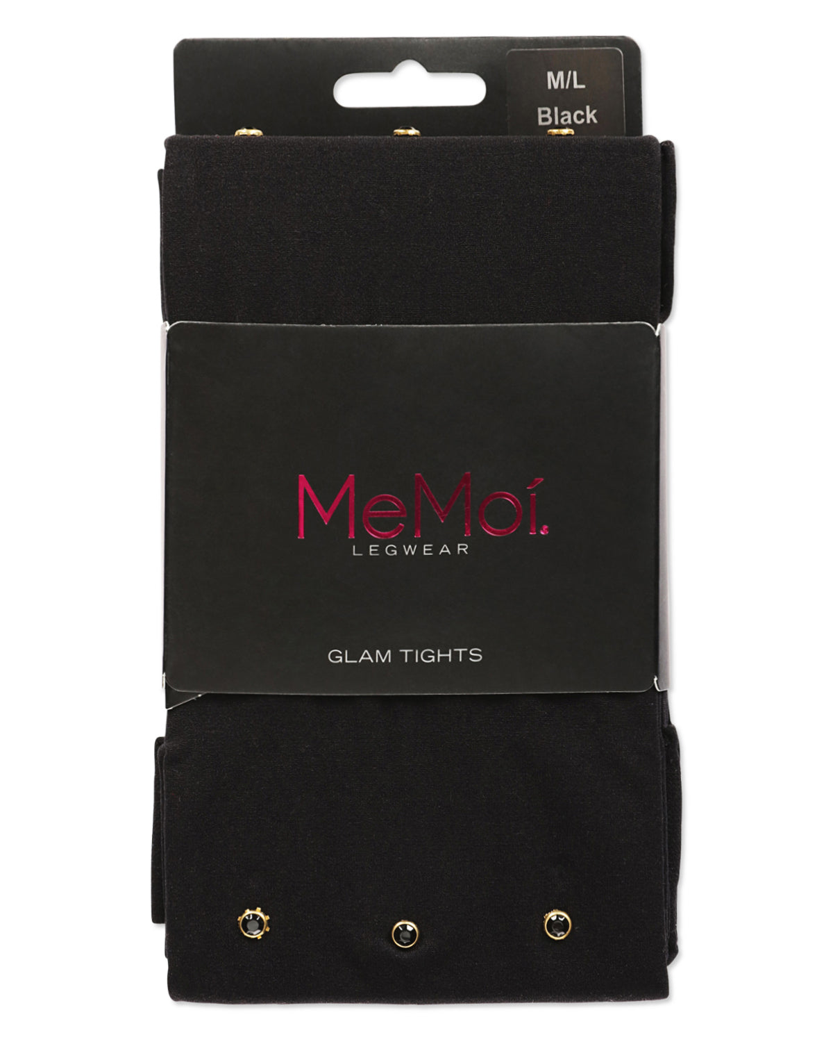 Diamond Studded Opaque Glam Tights : Color: Black