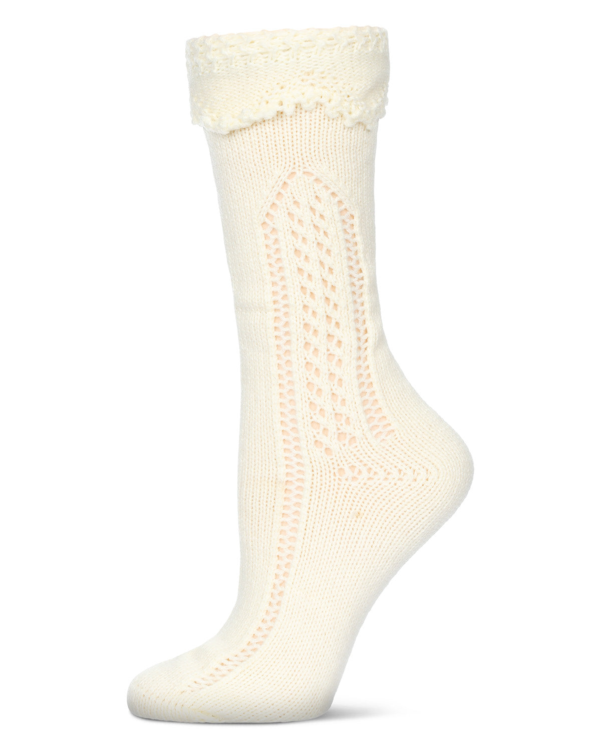 ElegaKnit Chunky Knit Boot Socks : Color: Cream