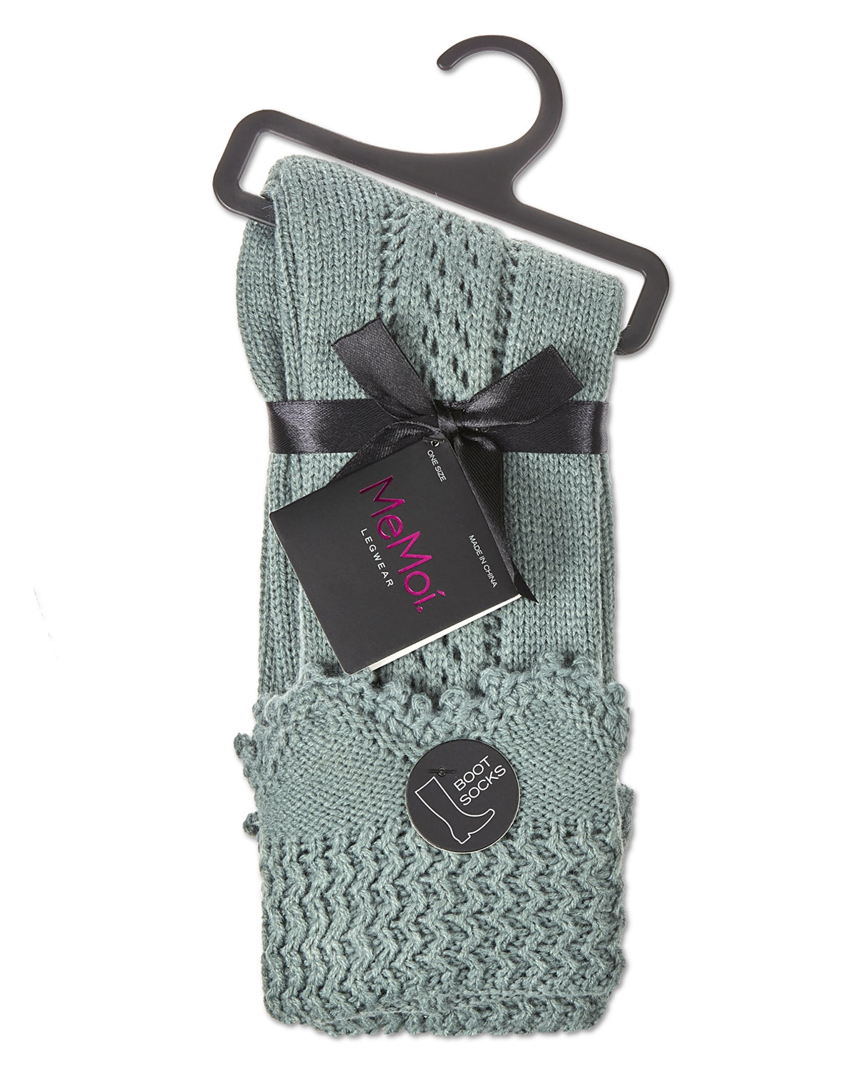ElegaKnit Chunky Knit Boot Socks : Color: Medium Gray Heather