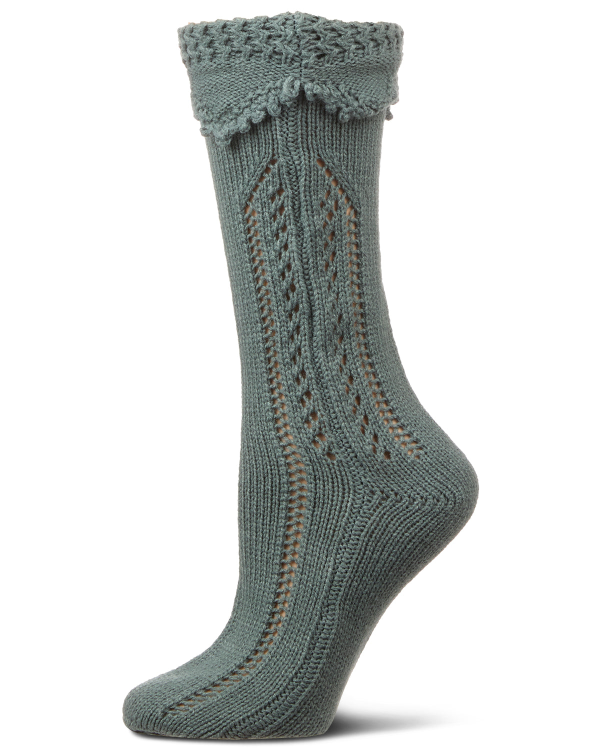 ElegaKnit Chunky Knit Boot Socks : Color: Mint