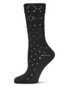 Diamond Dance Chunky Knit Boot Sock : Color: Black