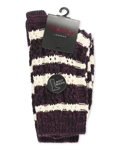 Stripe Shade Legion Chunky Knit Boot Sock : Color: Legion Blue