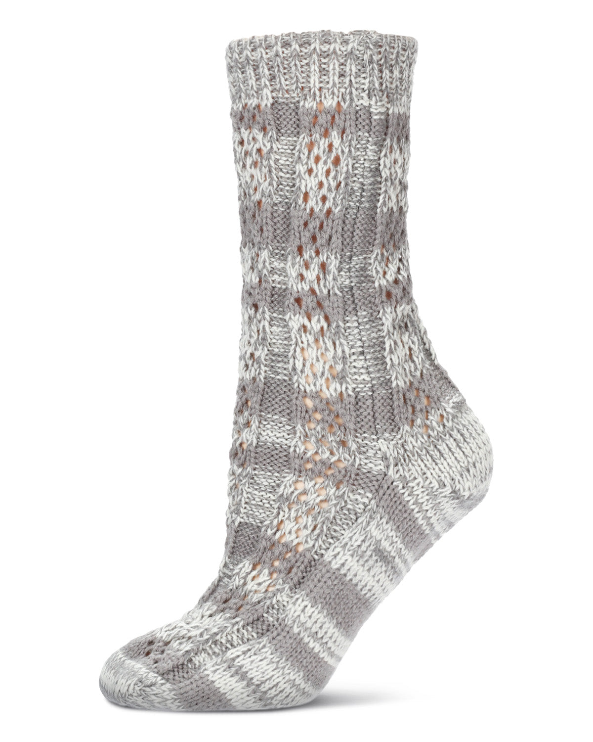 Stripe Shade Legion Chunky Knit Boot Sock : Color: Steel Gray