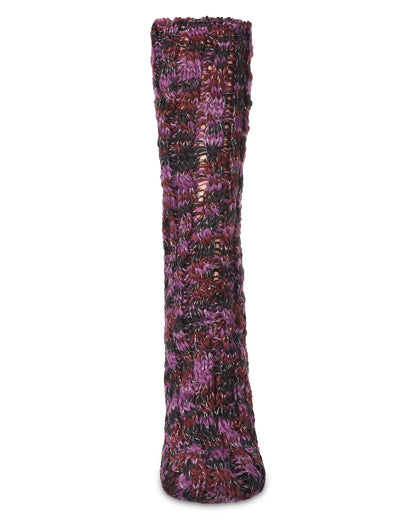 Color Bunch Chunky Knit Boot Socks : Color: Black