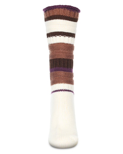 Band Tint Chunky Knit Striped Boot Socks : Color: Black