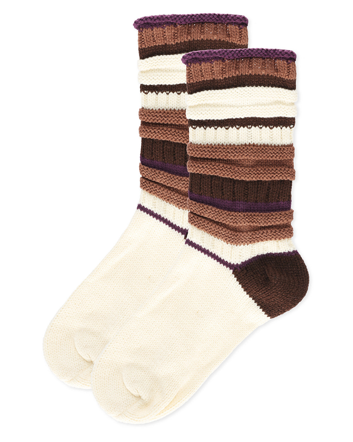 Band Tint Chunky Knit Striped Boot Socks : Color: Black