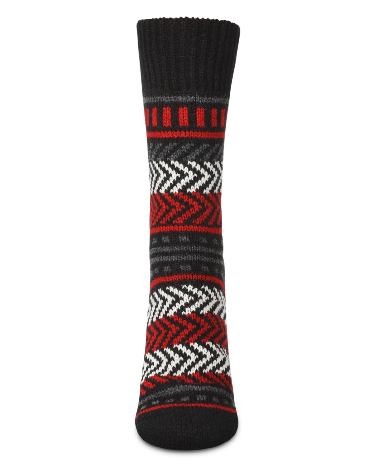 Zag Dash Chunky Knit Boot Socks : Color: Black