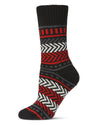 Zag Dash Chunky Knit Boot Socks : Color: Black