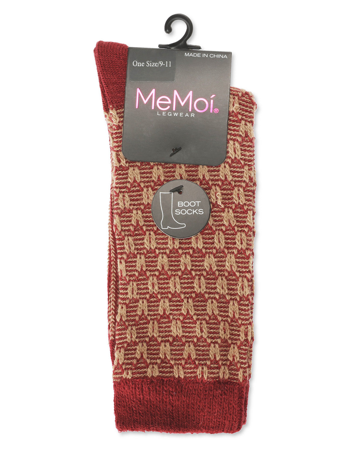 Women's Suited Threads Acrylic Knit Boot Socks : Color: Burgundy