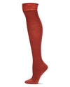Women's Ruffle Rib Over The Knee Socks : Color: Arabian Spice