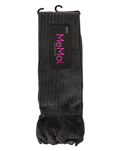 Women's Ruffle Rib Over The Knee Socks : Color: Black