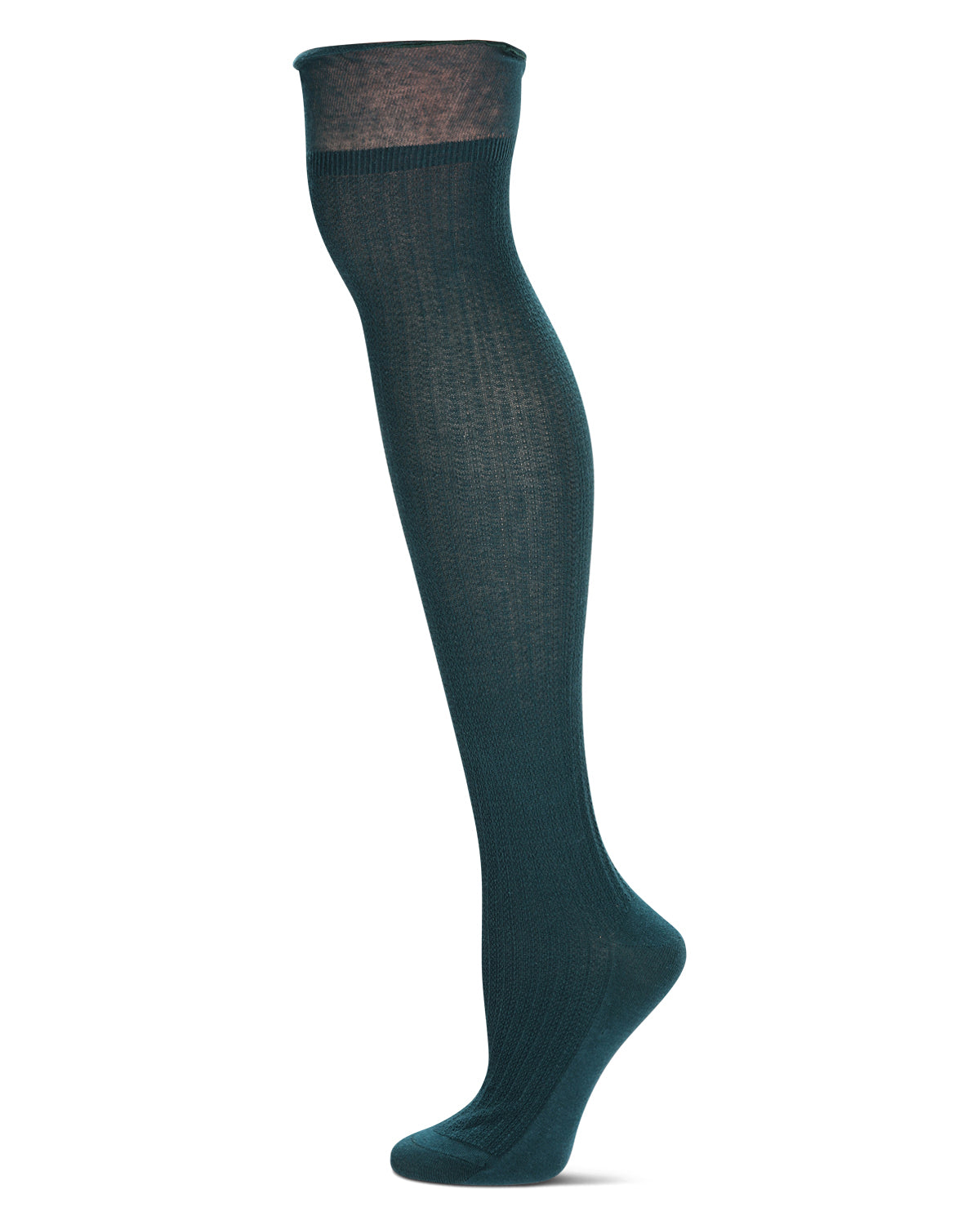 Women's Ruffle Rib Over The Knee Socks : Color: Pine Grove