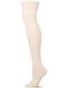 Femme Lace Cotton Blend Over The Knee Sock : Color: Winter White