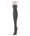 Contrast Ruffle Cotton Blend Over The Knee Socks