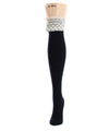 Women's Diamond Knit Cotton Blend Over The Knee Socks : Color: Legion Blue