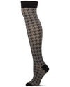 Houndstooth Over The Knee Warm Socks : Color: Gray