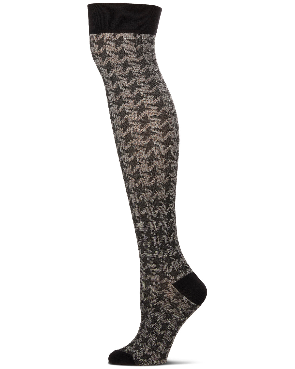 Houndstooth Over The Knee Warm Socks : Color: Gray
