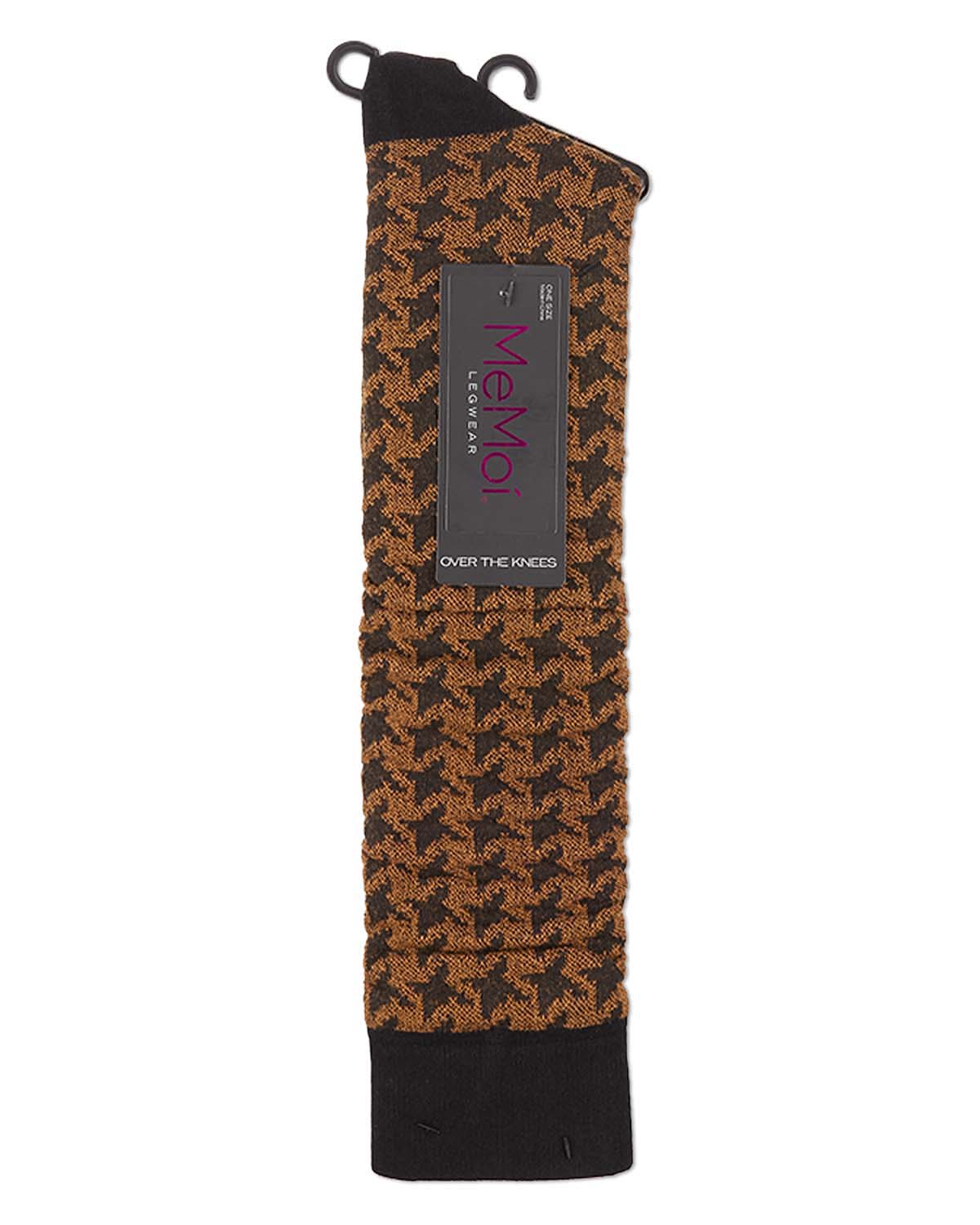 Houndstooth Over The Knee Warm Socks