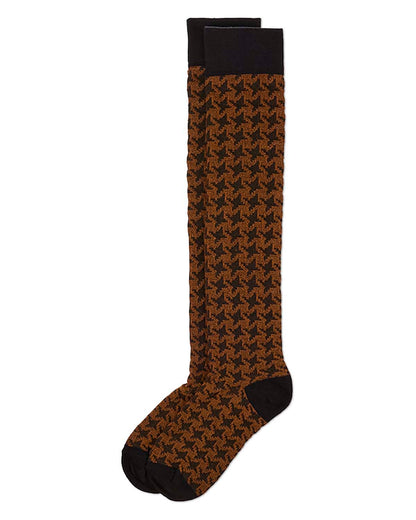 Houndstooth Over The Knee Warm Socks