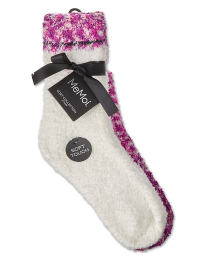 2 Pair Women's FuzzBlend Cozy Collection Crew Socks : Color: Byzantium