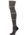Horizontal Diamond Cotton Blend Sweater Tights : Color: Black