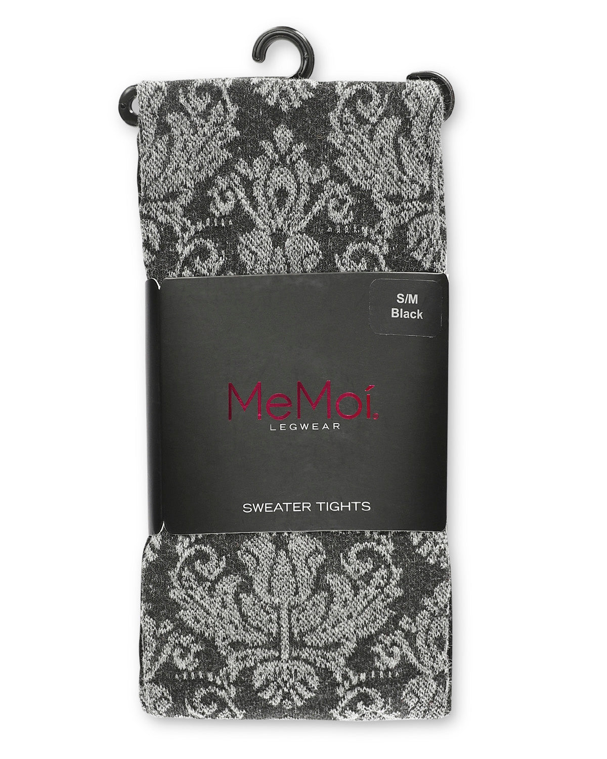 Baroque Patterned Cotton Blend Sweater Tights : Color: Black