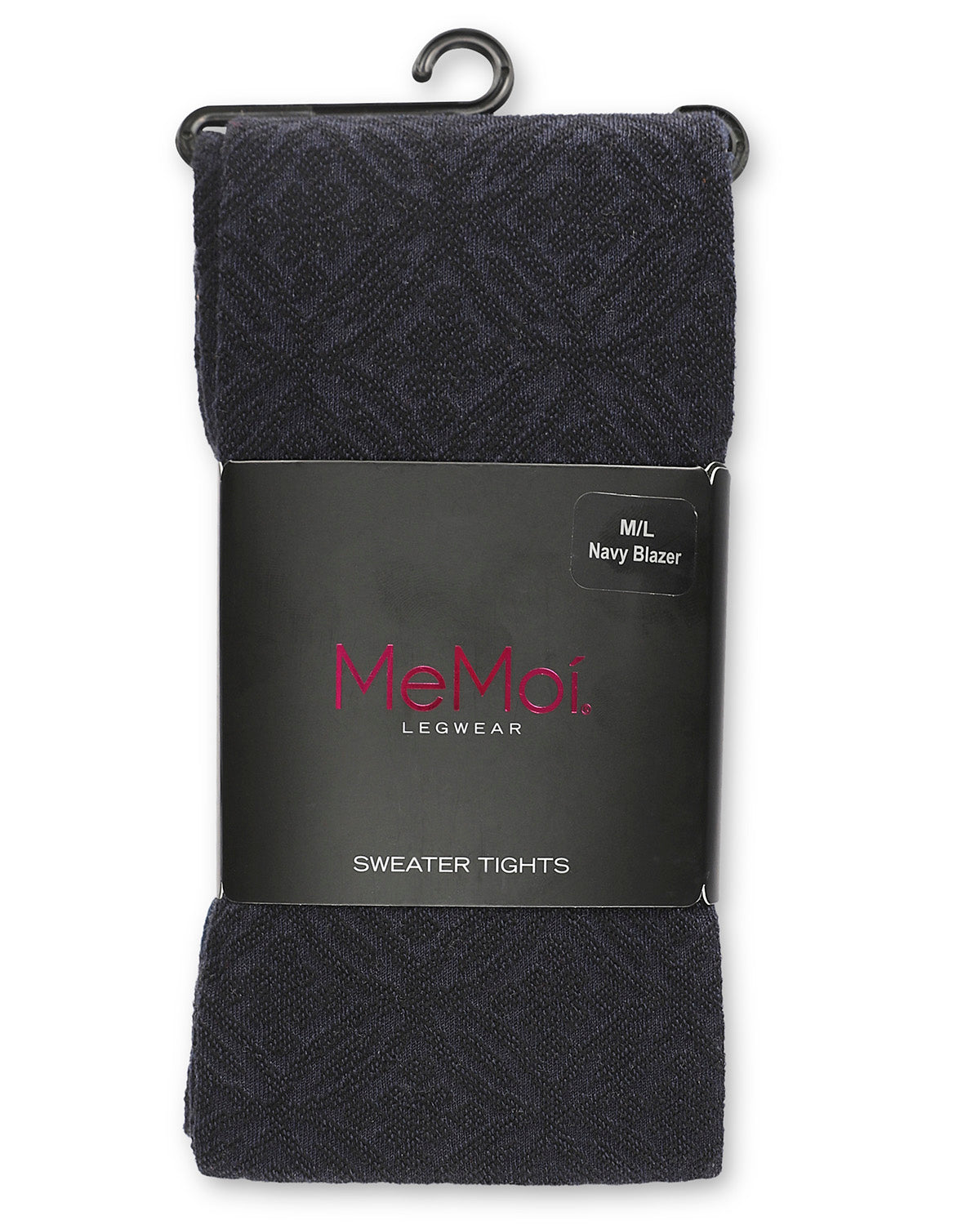 Women's Flattering Floral and Circular Pattern Sweater Tights : Color: Navy Blazer