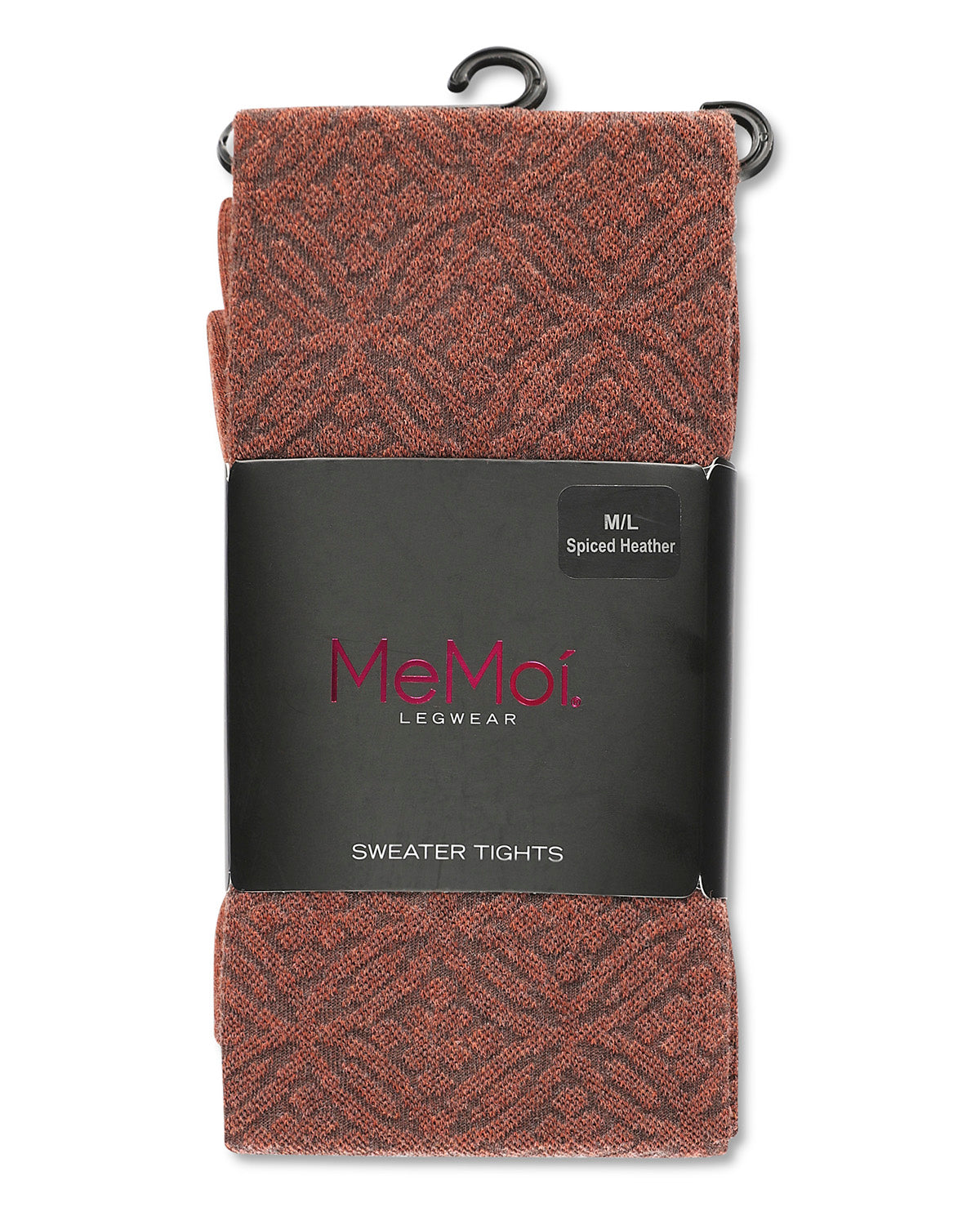 Women's Flattering Floral and Circular Pattern Sweater Tights : Color: Spiced Heather