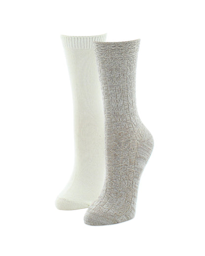 Celtic Weave Fuzzy Boot Sock 2-Pack