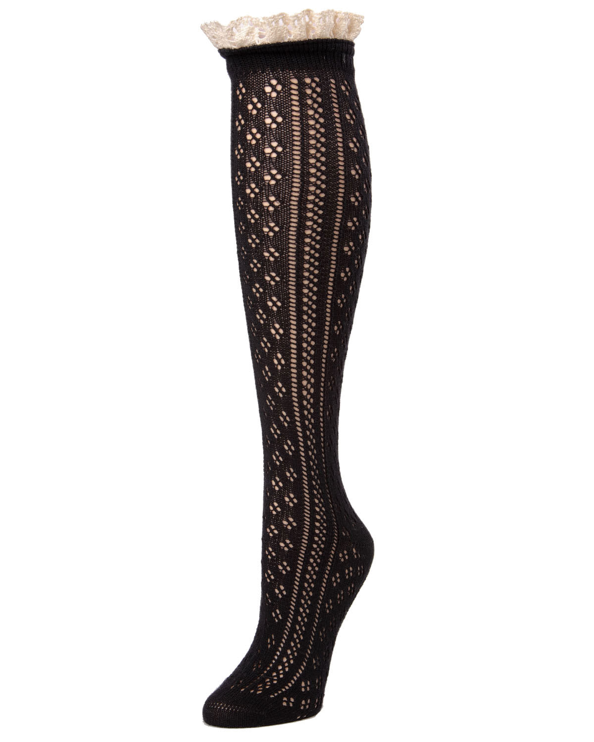 Sexy Lace Open Knit Knee High Socks