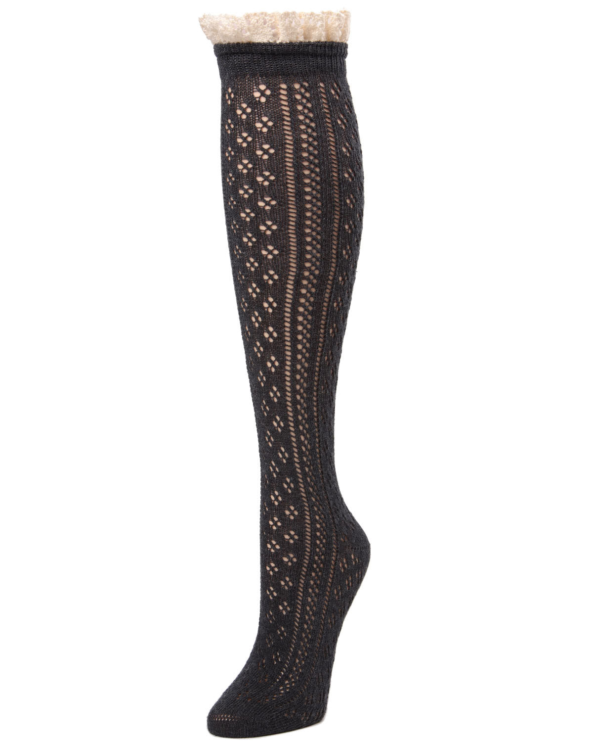 Sexy Lace Open Knit Knee High Socks