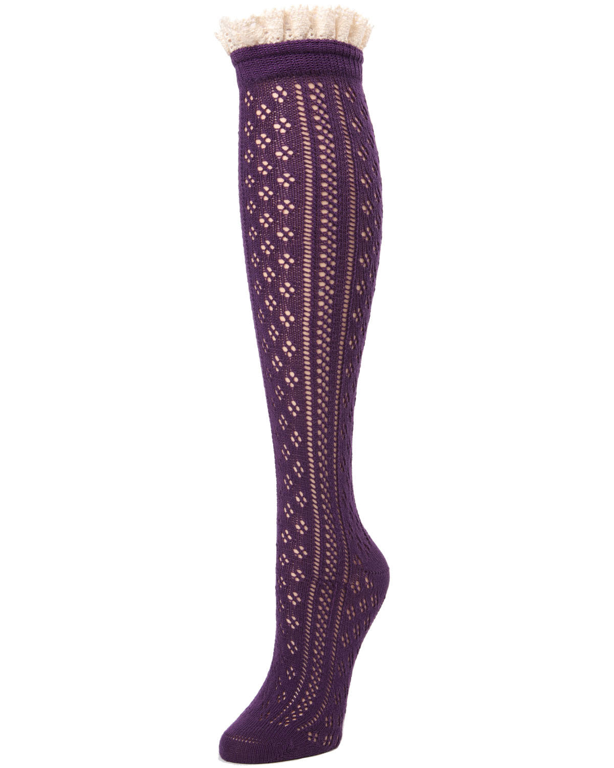 Sexy Lace Open Knit Knee High Socks