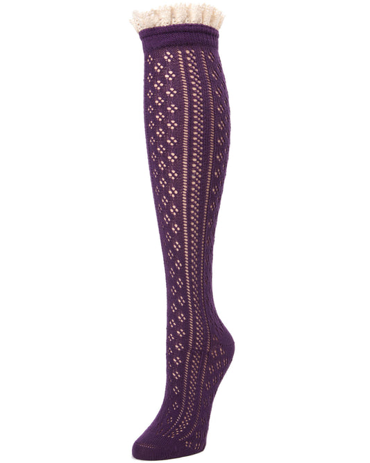 Sexy Lace Open Knit Knee High Socks