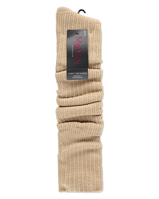 Cable Rib Women's Over The Knee Socks : Color: Camel