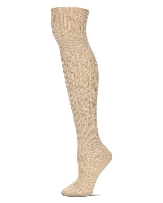 Cable Rib Women's Over The Knee Socks : Color: Camel