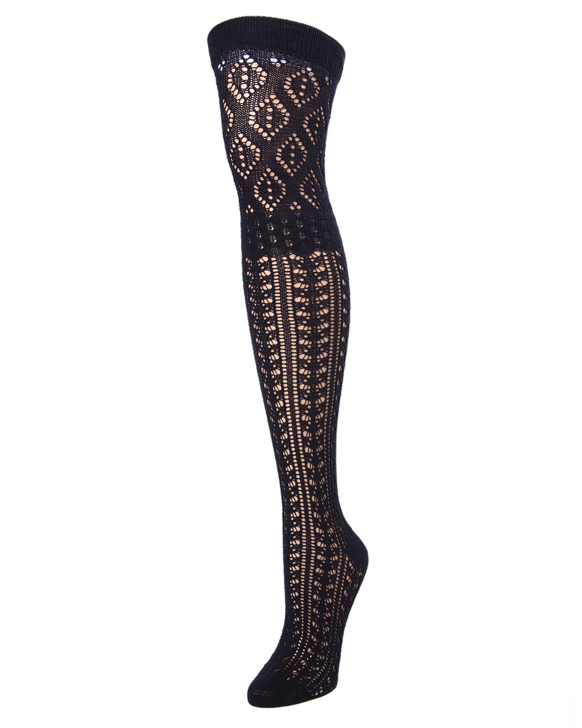 Women's Fret Mix Openwork Over the Knee Socks