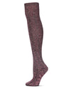 Braid Trails Cotton Blend Over The Knee Socks : Color: Burgundy Heather