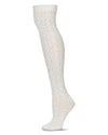 Braid Trails Cotton Blend Over The Knee Socks : Color: Light Gray Heather