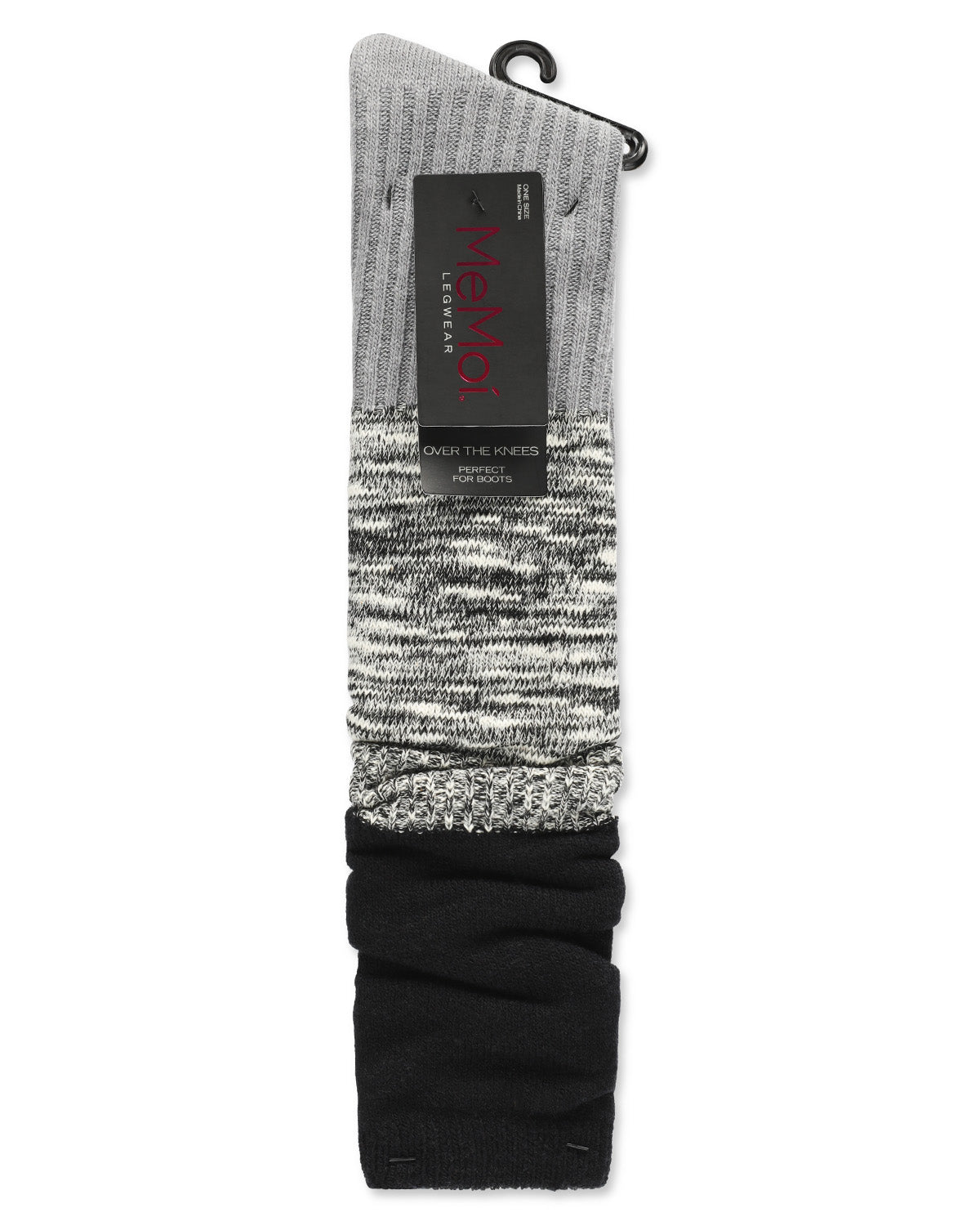 Three Tone Over The Knee Socks : Color: Blackberry Cordial