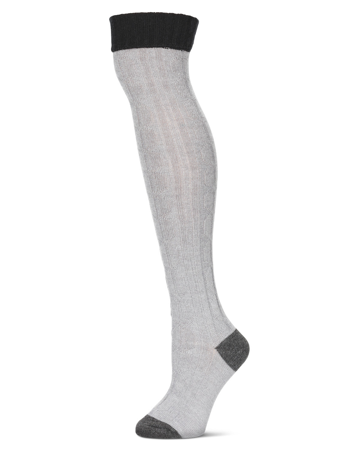 Women's Chain Mix Over The Knee Socks : Color: Medium Gray