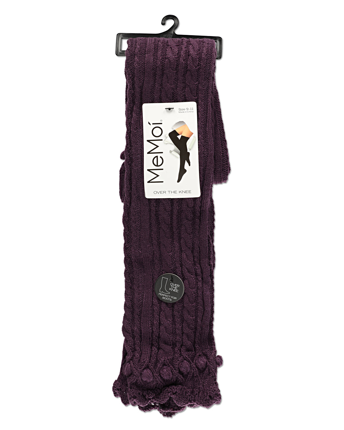 Bonbon Knit Over the Knee Sock : Color: Purple