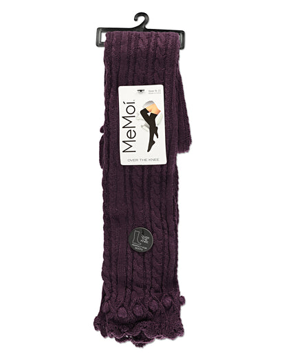 Bonbon Knit Over the Knee Sock : Color: Purple