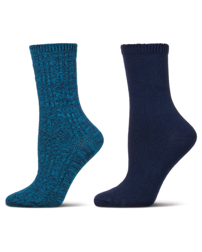 Women's 2 Pair Pack Waterfall Crew Socks