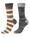 Women's 2 Pair Pack Swathe Crew Socks : Color: Black