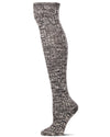 Overcast Marled Rib Over the Knee Socks : Color: Dark Sapphire